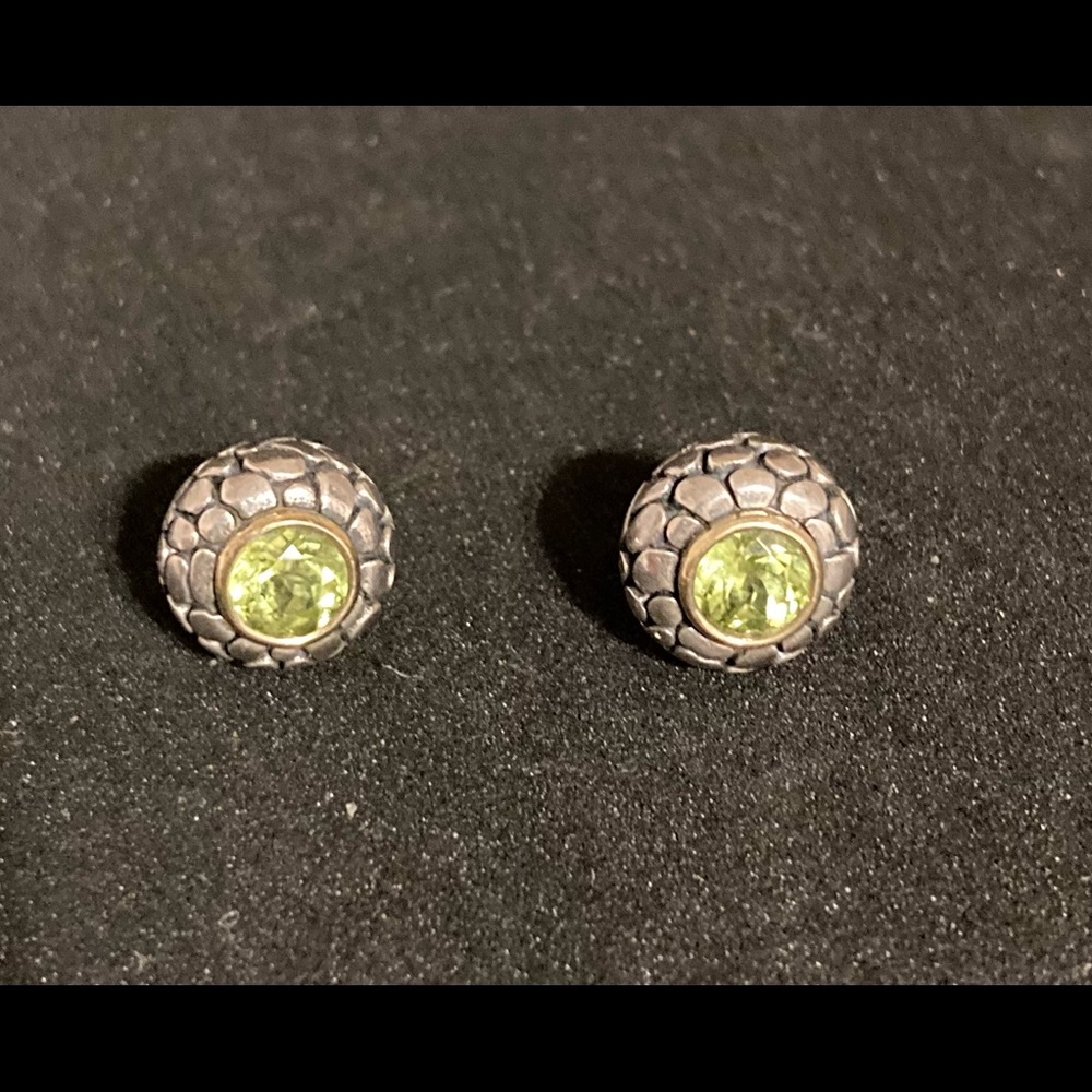 5.7 gram 18 k Peridot Earrings